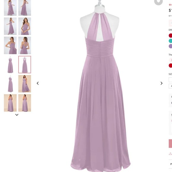 Azazie Wisteria Halter Wedding Dress - Picture 6 of 9